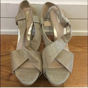 Zara Gold Heels, Never Worn, Size 40
